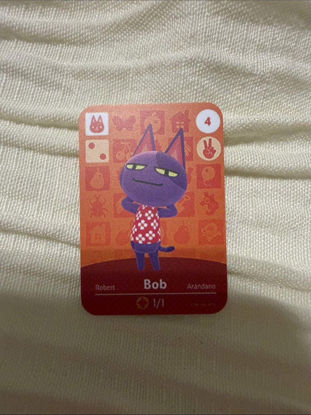 Bob Animal Crossing Amiibo Card Unofficial Villager NFC